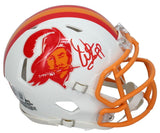 Warren Sapp Autographed Buccaneers Throwback Mini Speed Helmet Beckett