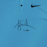 Nike Golf Tiger Woods Autographed Blue Fury Polo Shirt UDA LE 25