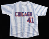 Lou Piniella Signed Cubs Pinstriped Jersey (JSA COA) Chicago Manager 2007-2010