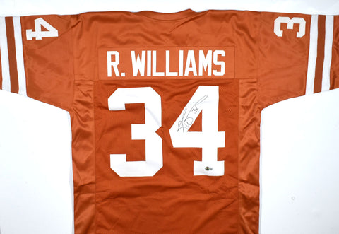 Ricky Williams Autographed Orange College Style Jersey - Beckett W Holo *Black