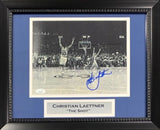 Christian Laettner Autographed Duke THE SHOT Basketball Framed 8x10 Photo JSA 5