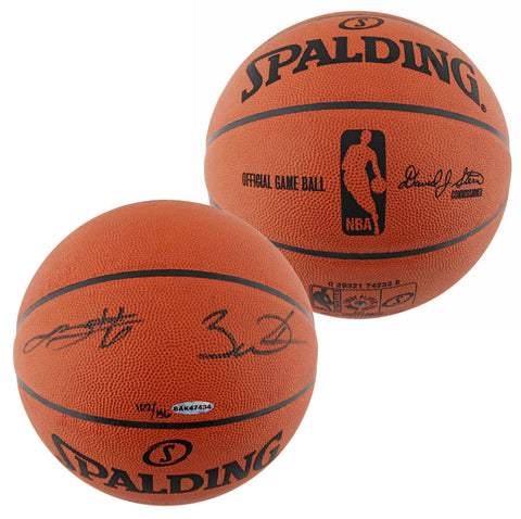 Heat LeBron James & Dwyane Wade Signed Official NBA Basketball LE #102/136 UDA