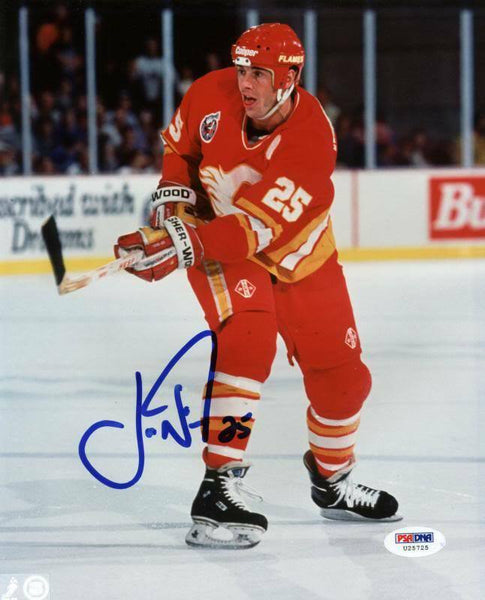 Flames Joe Nieuwendyk Signed Authentic 8X10 Photo Autographed PSA/DNA #U25725