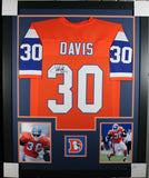 TERRELL DAVIS (Broncos orange TOWER) Signed Autographed Framed Jersey JSA