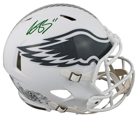 Eagles A.J. Brown Signed STS III Full Size Speed Proline Helmet BAS Witnessed