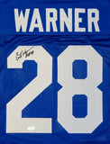 Curt Warner Autographed Blue Pro Style Jersey W/ ROH- JSA W Authenticated