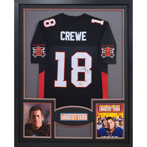 Adam Sandler Autographed Signed Framed The Longest Yard Crewe Jersey BECKETT