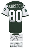 Wayne Chrebet Signed Green Custom Football Jersey w/Green Lantern (SCHWARTZ COA)