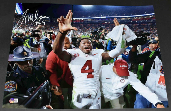 JALEN MILROE SIGNED ALABAMA CRIMSON TIDE VS AUBURN 16X20 PHOTO BECKETT