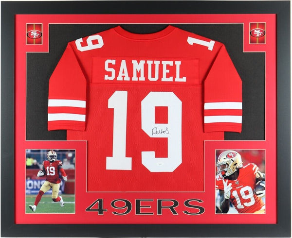 Deebo Samuel Signed San Francisco 49ers 35x43 Framed Jersey (JSA) Pro Bowl  W.R.