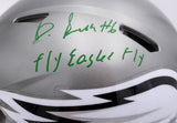 DeVonta Smith Auto Eagles Flash Full Size Auth Helmet Fly Smudged Beckett 30088