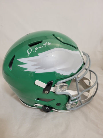 DEVONTA SMITH SIGNED PHILADELPHIA EAGLES ALTERNATE SPEEDFLEX HELMET FANATICS