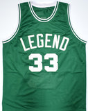 Larry Bird Autographed Green Pro Style STAT Jersey-Beckett W Hologram *Black *L8