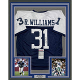 Framed Autographed/Signed Roy Williams 35x39 Dallas Thanksgiving Jersey JSA COA