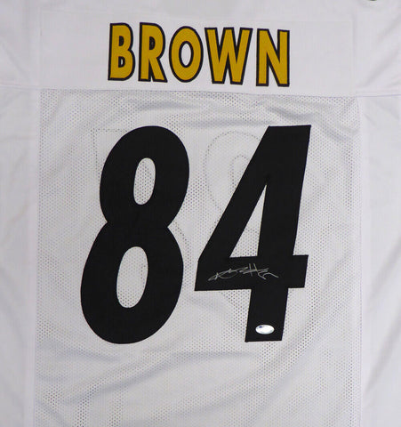 PITTSBURGH STEELERS ANTONIO BROWN AUTOGRAPHED WHITE JERSEY BECKETT BAS 126632