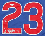 Ryne Sandberg Signed Chicago Cubs Custom Jersey with World Champ Patch (JSA COA)