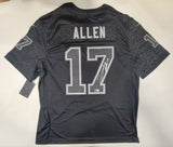 JOSH ALLEN SIGNED BUFFALO BILLS NIKE STITCHED BLACK REFLECTIVE AUTHENTIC JERSEY