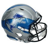 Barry Sanders Autographed Lions Custom ECC Painted Authentic Helmet Beckett