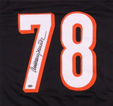 Anthony Munoz Signed Cincinatti Bengals Jersey (Schwartz) 2xSuper Bowl O-Tackle