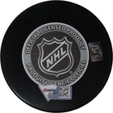 Juraj Slafkovsky Autographed/Signed Montreal Canadiens Hockey Puck FAN 46830