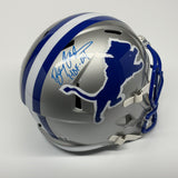 Barry Sanders Signed Autographed Detroit Lions Full Size Replica Helmet HOF BAS