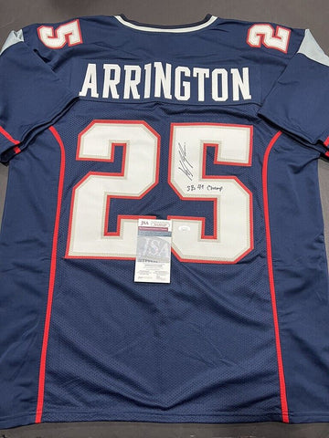 Kyle Arrington Signed New England Patriot Jersey Inscribed SB 49 Champ (JSA COA)