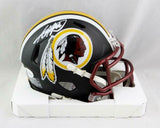 Adrian Peterson Signed Washington Redskins Flat Black Mini Helmet-Beckett W Auth