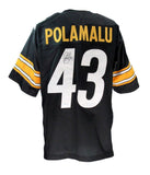 Troy Polamalu Signed/Auto Custom Black Football Jersey Steelers Beckett 190333