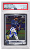 Wander Franco Signed Rays 2022 Topps Chrome Rookie Baseball Card #35 - (PSA/DNA)