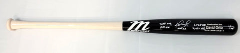 David Ortiz Signed Red Sox LTD ED Game Model Bat W/ HOF 22 and Career Stats BAS