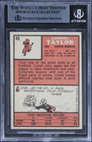 Broncos Lionel Taylor Authentic Signed 1966 Topps #45 Card BAS Slabbed