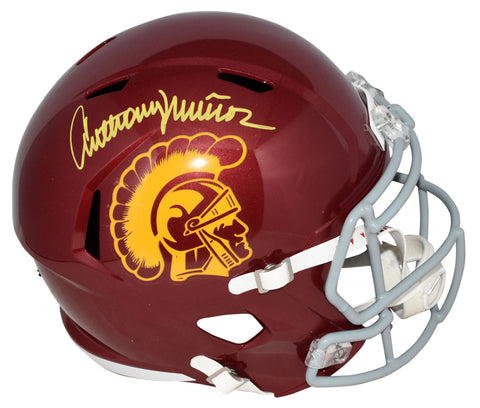 ANTHONY MUNOZ SIGNED AUTOGRAPHED USC TROJANS FULL SIZE SPEED HELMET BECKETT