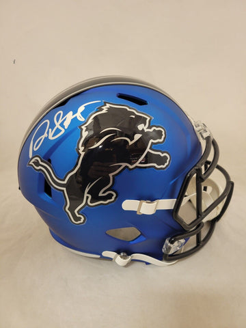 DAVID MONTGOMERY SIGNED DETROIT LIONS 2024 ALT SPEED REPLICA HELMET BECKETT QR