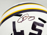 ODELL BECKHAM JR. AUTOGRAPHED LSU WHITE FULL SIZE HELMET BECKETT WITNESS 235085