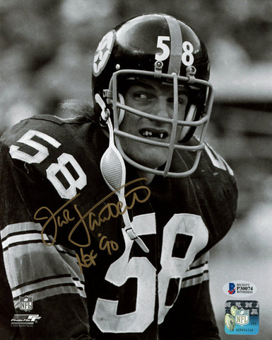 Jack Lambert Autographed Pittsburgh Steelers 8x10 Photo HOF Beckett 48578