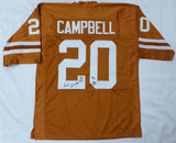 Texas Earl Campbell Autographed Signed Orange Jersey "HT 77" Beckett QR #BM26063