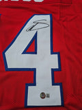 Stefon Diggs Signed Auto Buffalo Bills Red Custom Jersey Beckett COA WQ77121