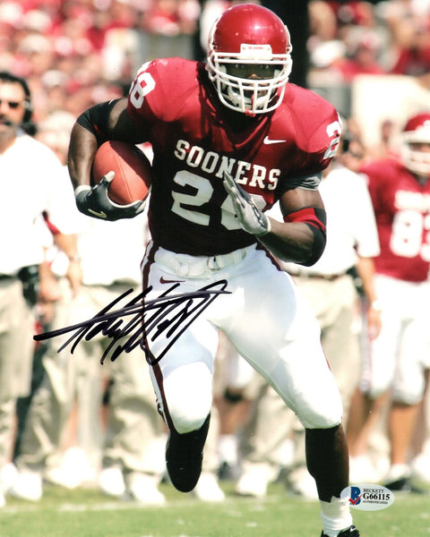 Adrian Peterson Autographed Oklahoma Sooners 8x10 Beckett Authenticated #1