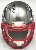 MICHAEL VICK AUTOGRAPHED FALCONS FLASH SILVER SPEED MINI HELMET BECKETT 223740