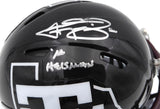 Johnny Manziel Autographed Texas A&M Mini Helmet (Smudged) Beckett C72813