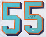 Joey Porter Sr Signed Miami Dolphins White Jersey (JSA) 4xPro Bowl Linebacker