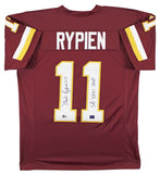 Mark Rypien "SB XXVI MVP" Signed Maroon Pro Style Jersey BAS Witnessed 2