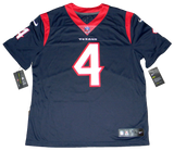 DESHAUN WATSON AUTOGRAPHED HOUSTON TEXANS #4 NAVY NIKE LIMITED JERSEY BECKETT