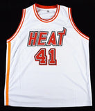 Glen Rice Signed Miami Heat White Jersey (JSA COA) 3xNBA All-Star Small Forward