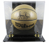 Celtics Larry Bird Auth Signed Wilson Gold Edition Basketball w/ Case BAS Wit