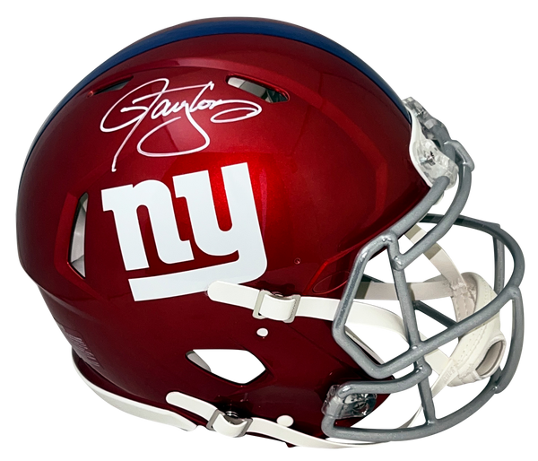 LAWRENCE TAYLOR AUTOGRAPHED NEW YORK GIANTS AUTHENTIC FLASH HELMET BECKETT