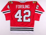 Gustav Forsling Signed Blackhawks Jersey (Beckett) Chicago Defenseman