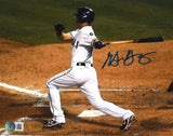 Michael Young Signed Texas Rangers 8x10 Swing #2 Photo - Beckett W Hologram