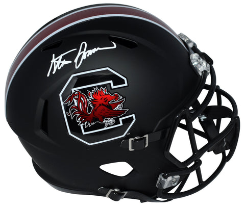 STEVE SPURRIER SIGNED SOUTH CAROLINA GAMECOCKS BLACK FULL SIZE HELMET BECKETT