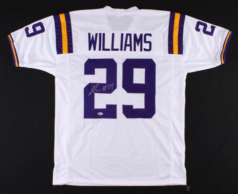 Greedy Williams Signed LSU Tigers Jersey (Beckett COA) Browns 2nd rd Pick 2019